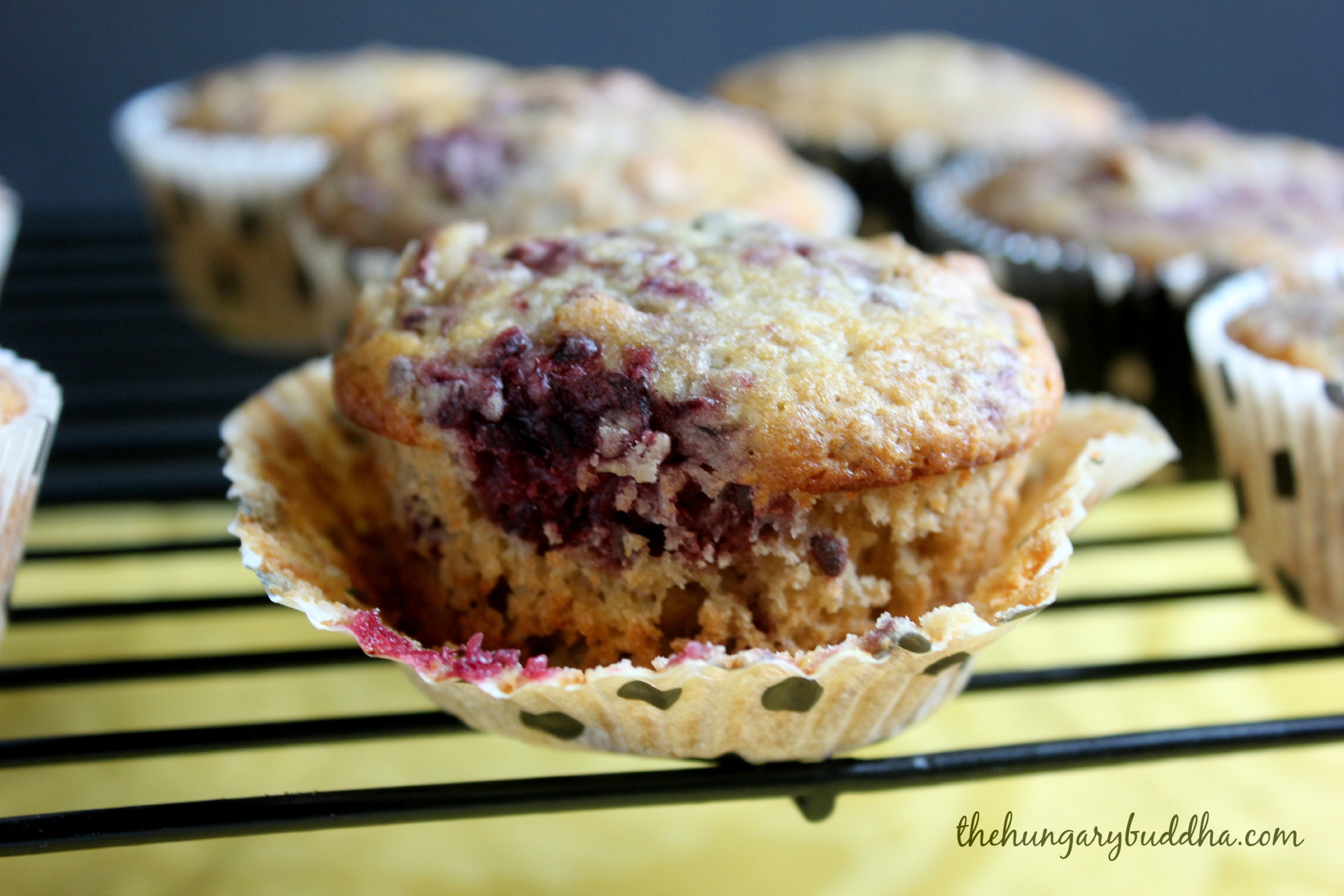 Boysenberry Black Walnut Muffins