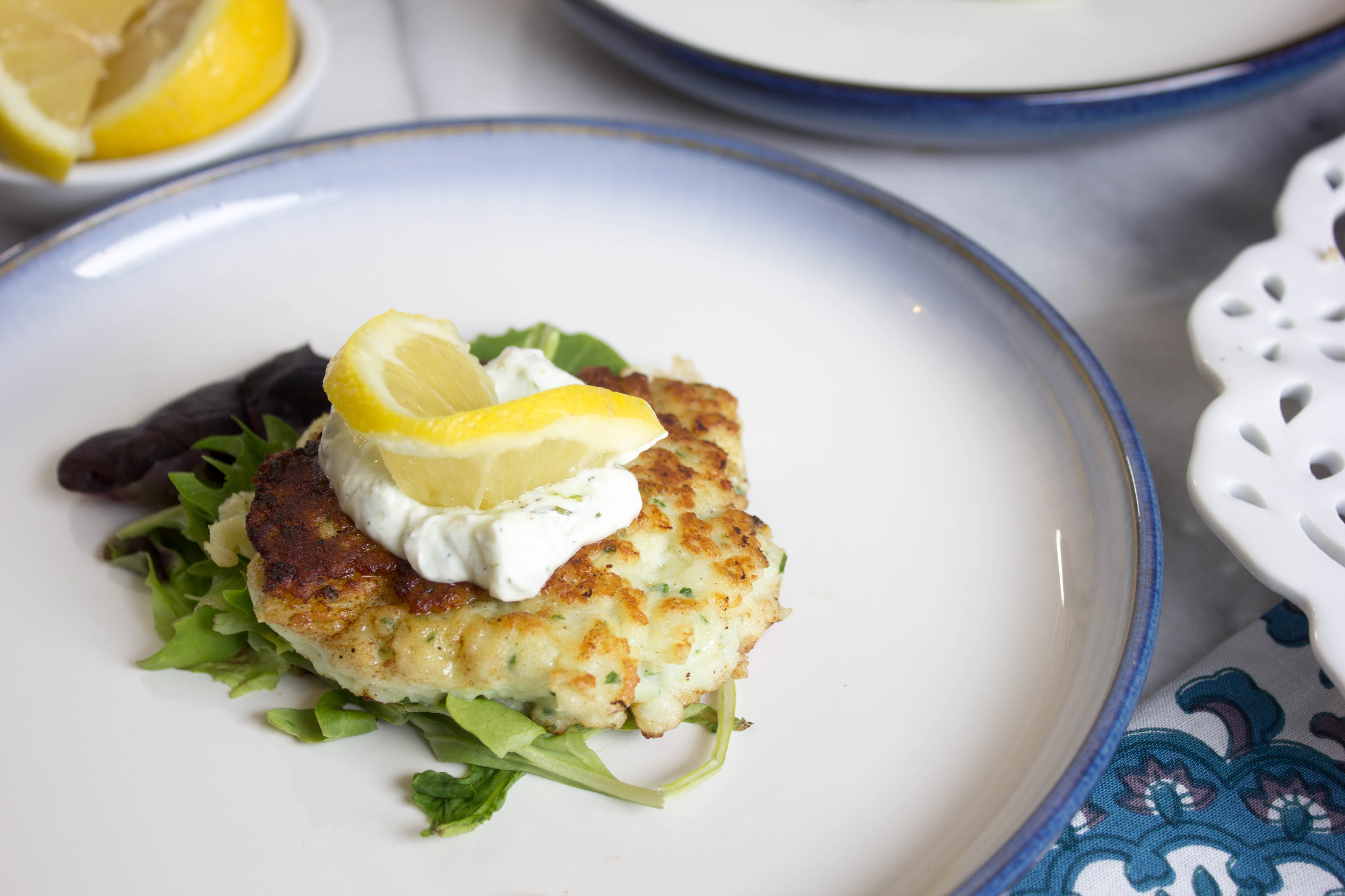 Norwegian Fish Cakes with Dill Yogurt