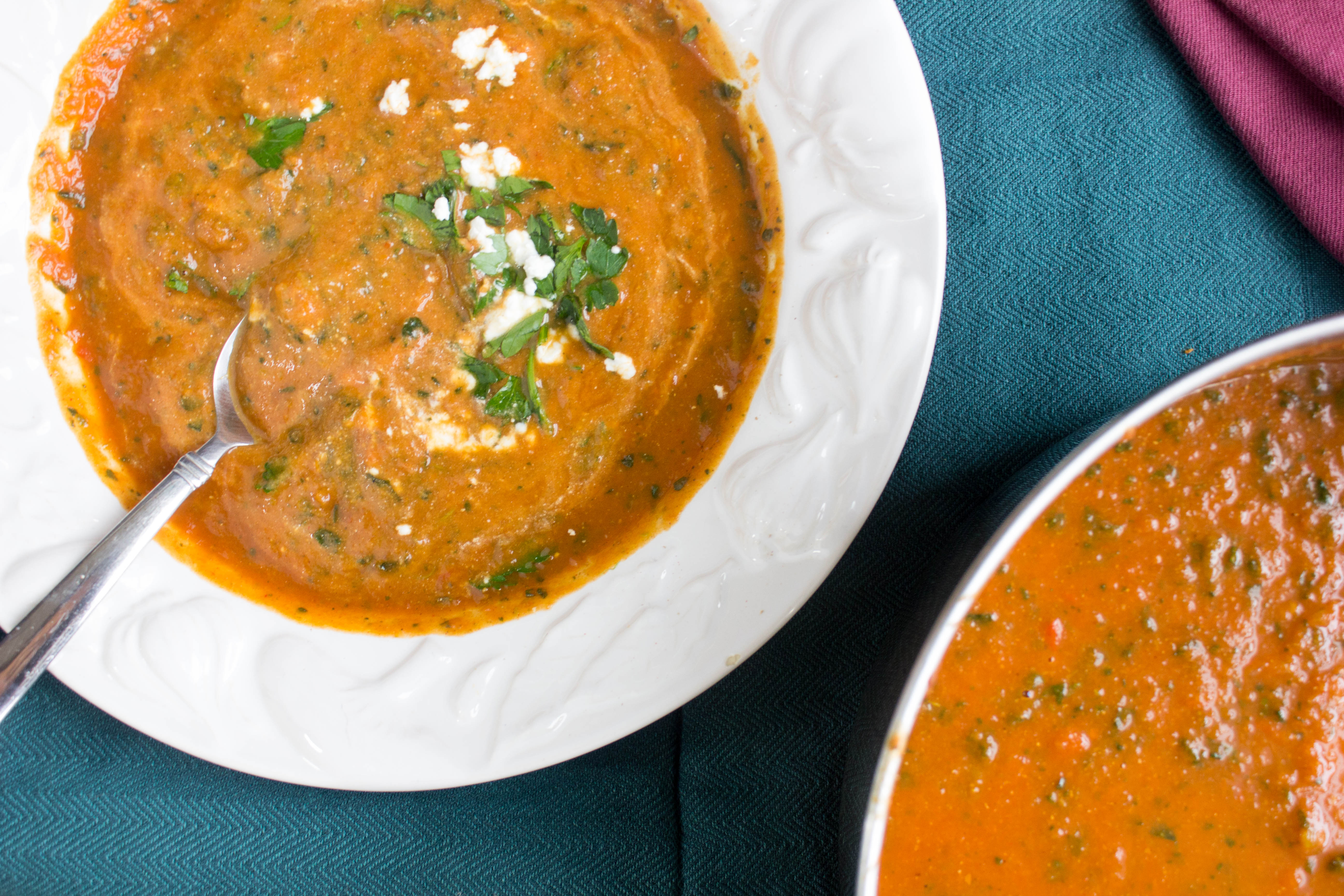 Moroccan Pumpkin Tomato Soup