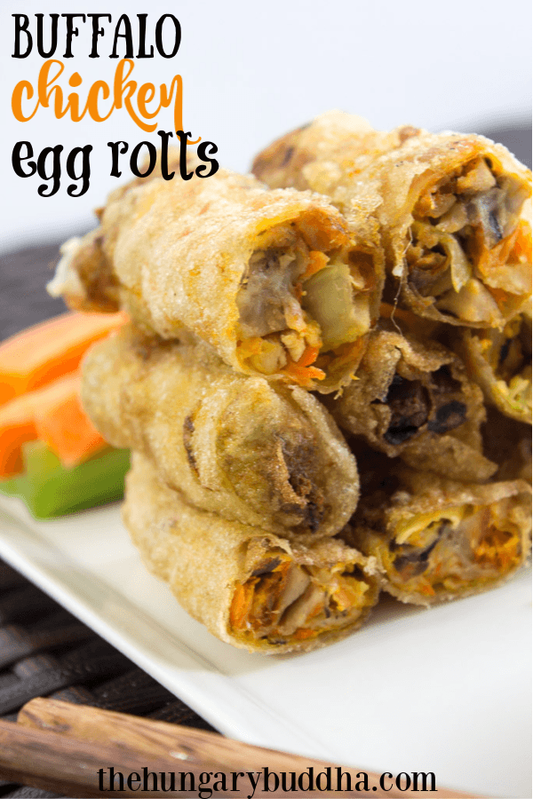 Buffalo Chicken Egg rolls recipe The Hungary Buddha Eats the World